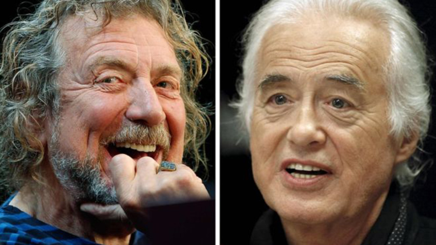 Led Zeppelin guitarist Page (right) and lead singer Plant deny copying chords for Stairway to Heaven