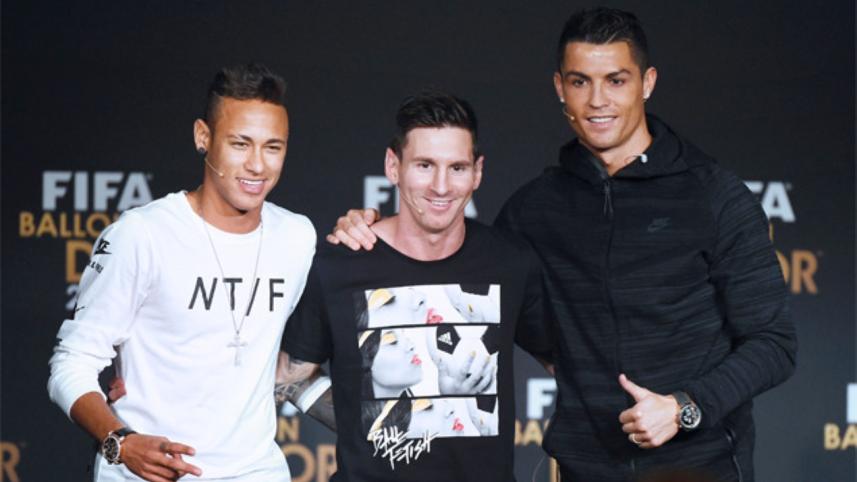 Lionel Messi, Neymar and Cristiano Ronaldo