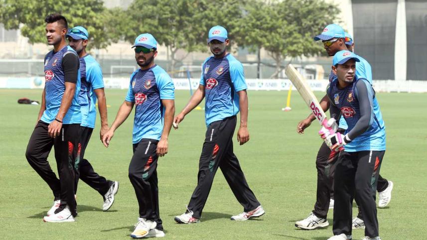 Bangladesh batsman Mushfiqur Rahim was his usual serious