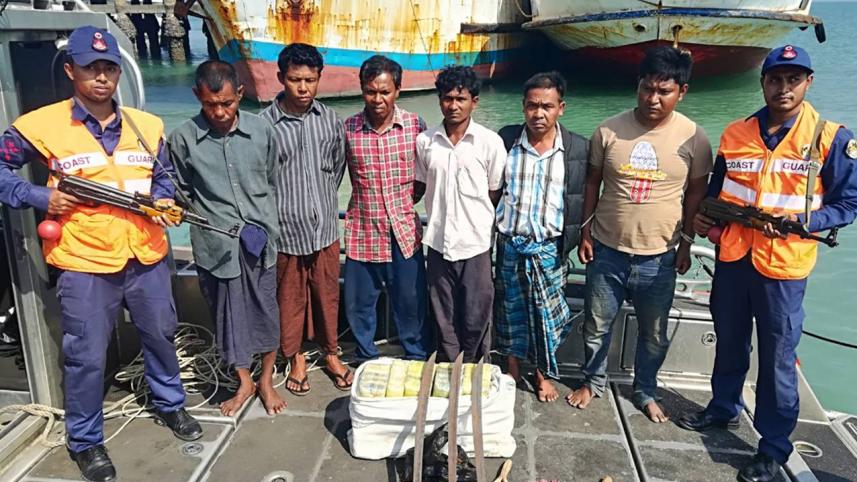 Six Myanmar nationals held