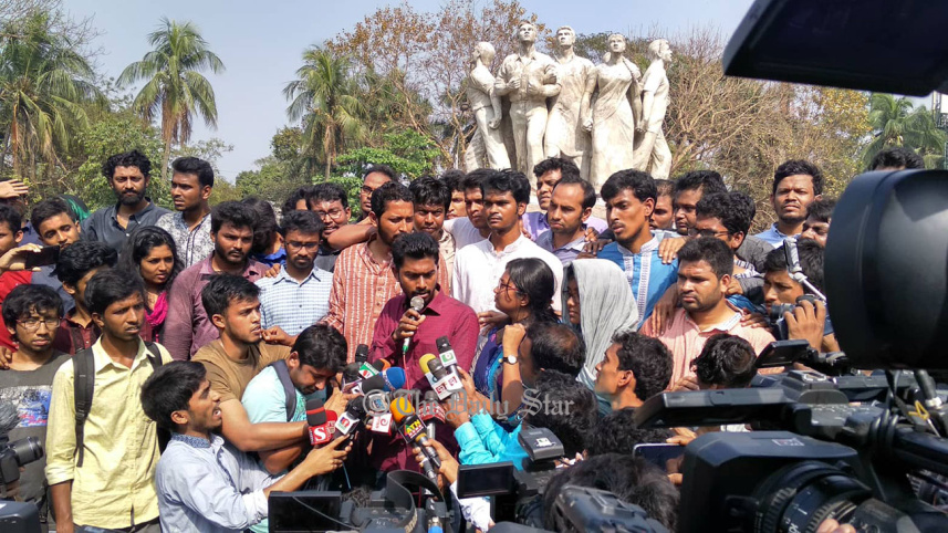 Students Protest at Dhaka University