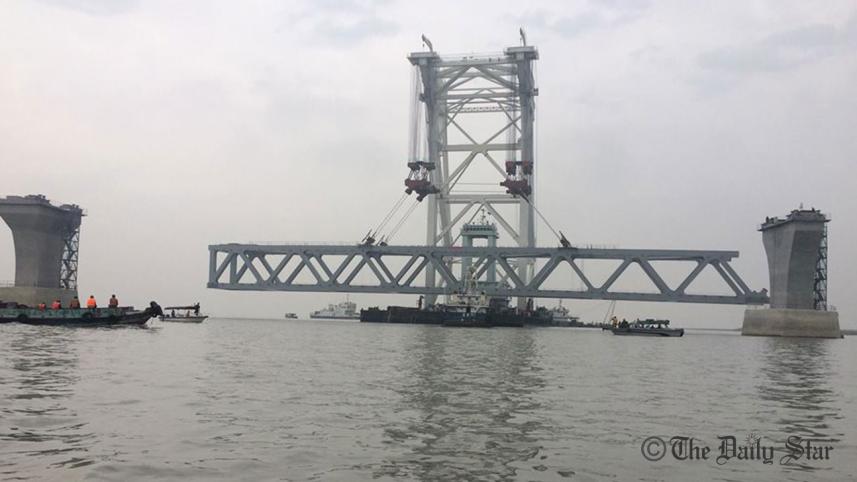 10th span of Padma Bridge installed