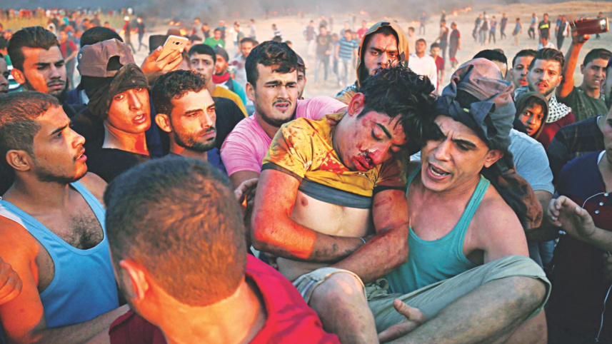 Palestinian protesters injured.jpg