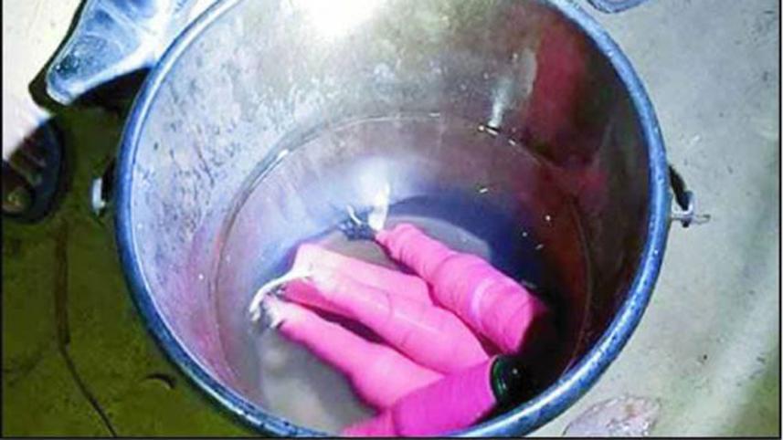 Crude Bombs and Petrol bombs seized in Habiganj
