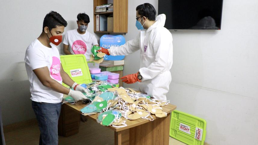 Picture 1a - Charity Right Bangladesh  volunteers prepare safety kits for underpriveledged communities_Photo Courtesy.jpg