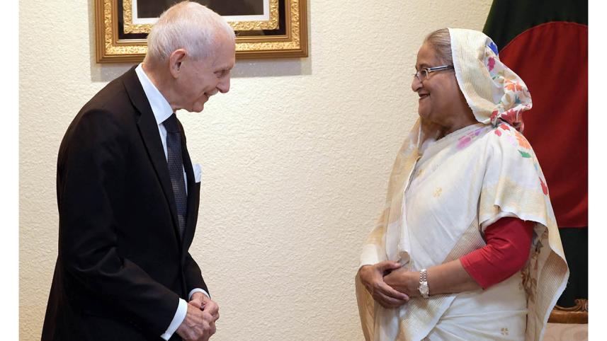 Bangladesh Prime Minister Sheikh Hasina and William Lacy Swing