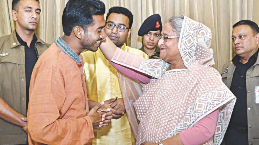 PM Sheikh Hasina and Nurul Haque Nur