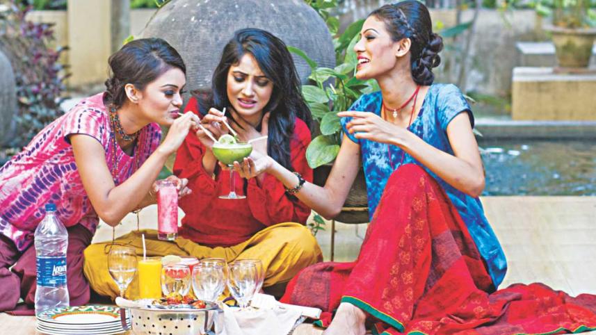 Profiteroles, Hibiscus and flaming red daisies –a garden party to relish