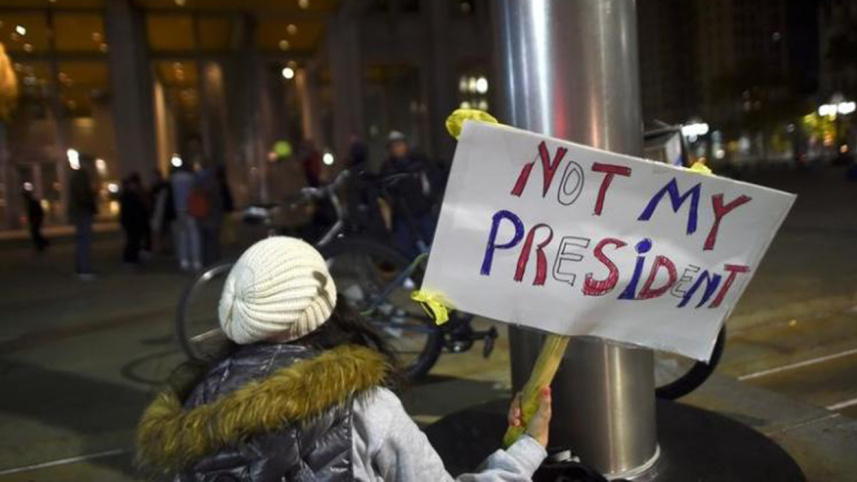 anti-Trump protest