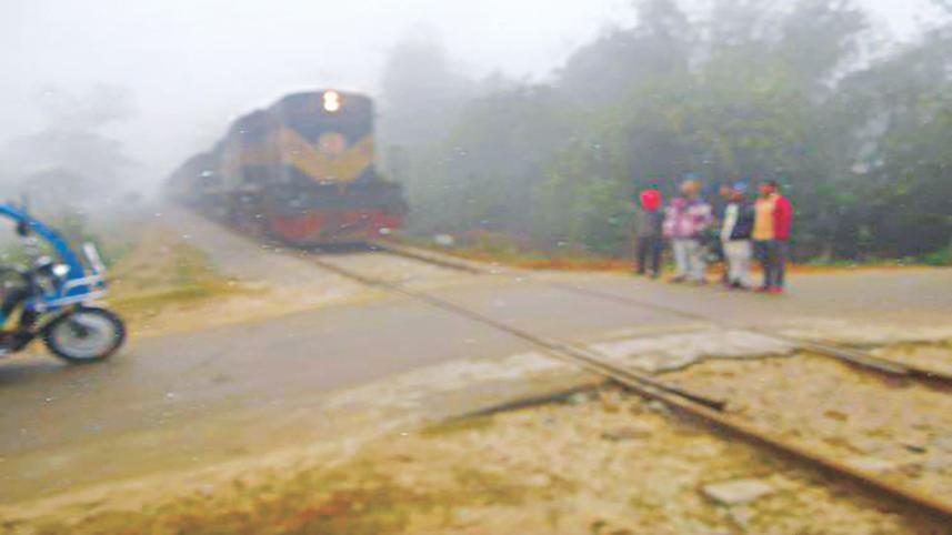 Risky railway crossing