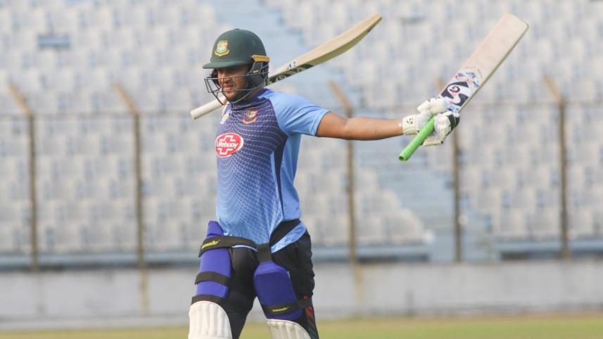 Bangladesh All-rounder Shakib Al Hasan in Practice session