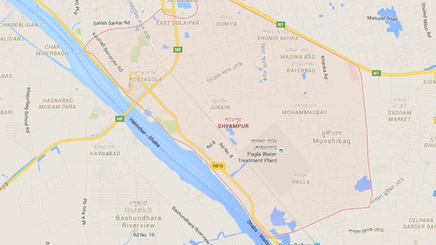 shyampur-Dhaka-map