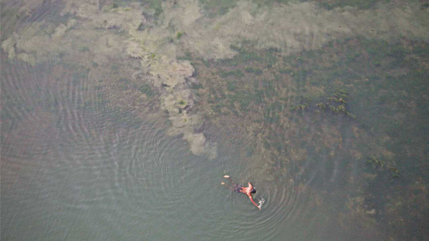 Swimming in the river