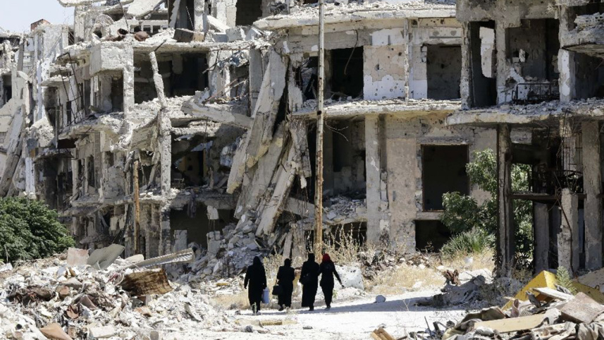 government-held Jouret al-Shiah neighbourhood of the central Syrian city of Homs