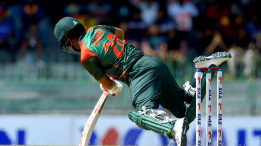 Tamim Iqbal during the second ODI against Sri Lanka