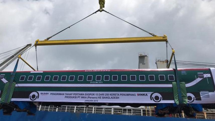 Indonesia deliver 250 train cars
