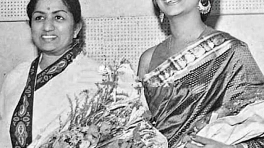 Lata Mangeshkar and Runa Laila