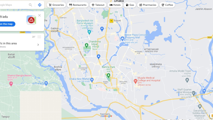 Google Maps appears offline in Bangladesh