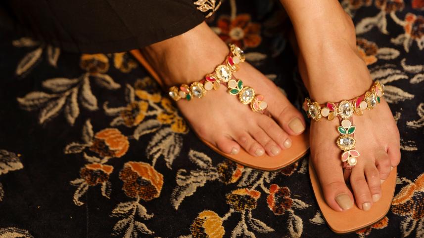 Aynaghor: leather footwear by Sumaya Khan