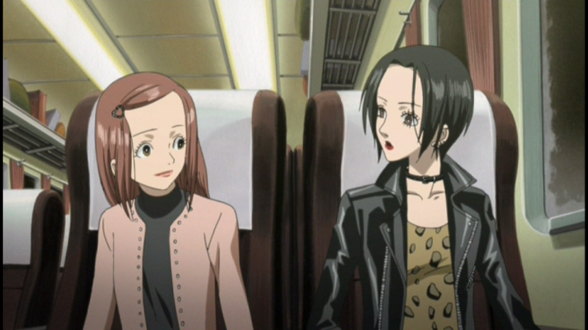 A scene from the anime NANA with characters Nana Komatsu and Nana Osaki