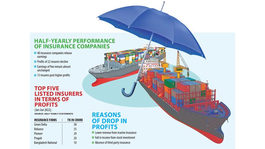 Profit declines for insurers business