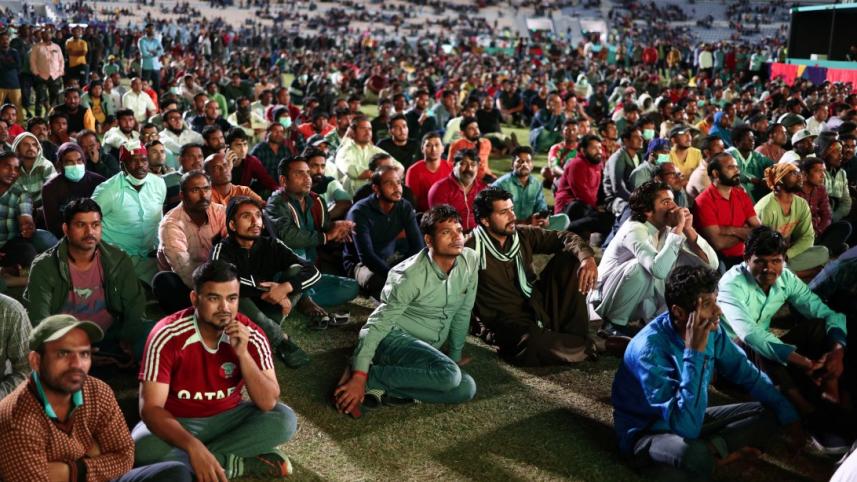 Bangladeshi migrant workers at Qatar World Cup 2022
