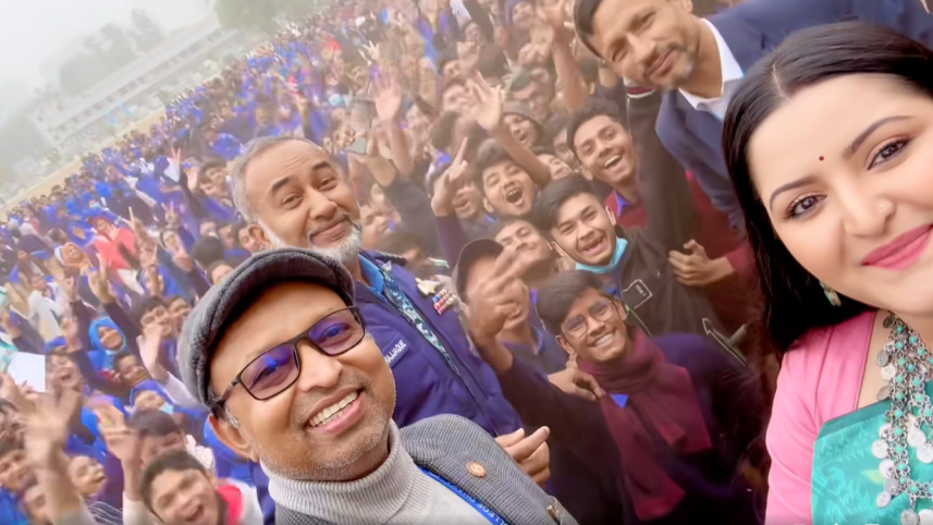 Pori Moni promoting Adventure of Sundarban