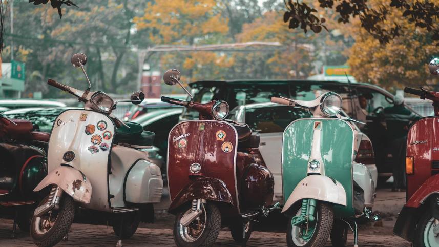 Vespa gentlemen's ride Bangladesh