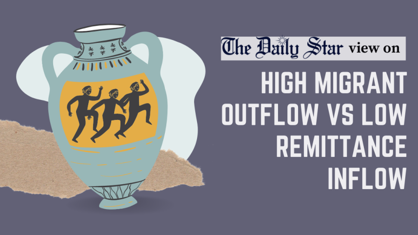 high migrant outflow vs low remittance inflow