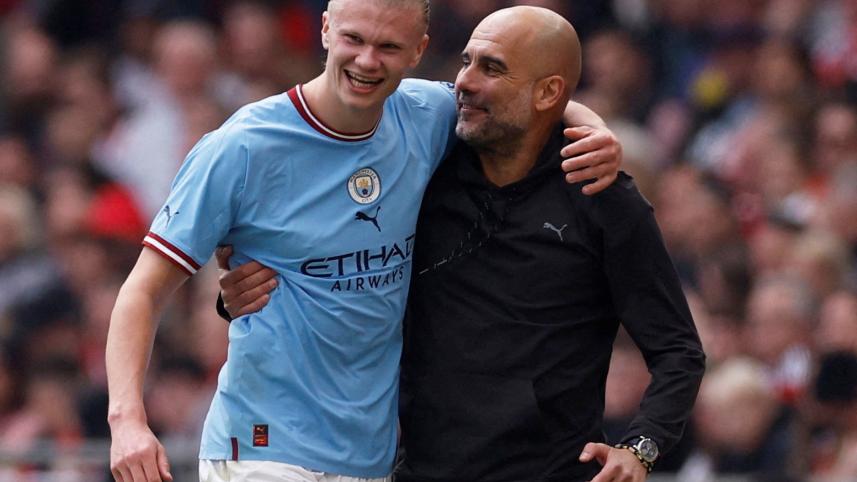 erling haaland and pep guardiola