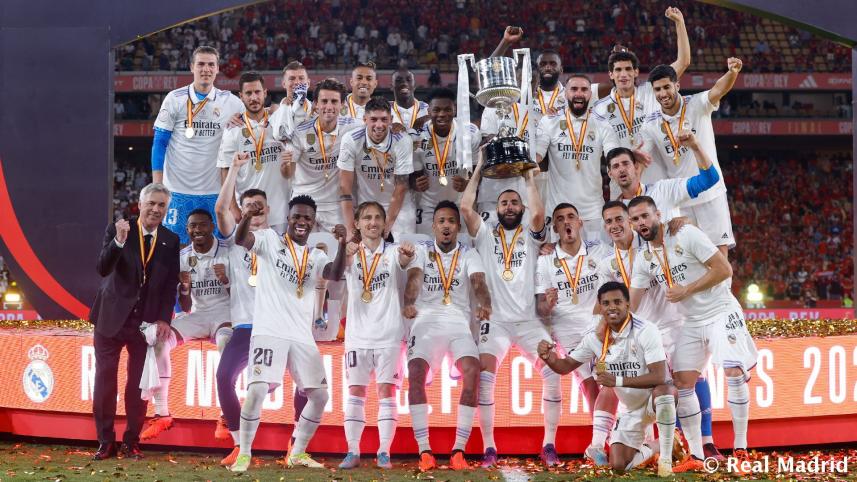 Real Madrid celebrate Copa del Rey victory