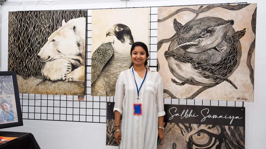 Salbhi Sumaiya: The artist whose art is heading to the Moon 
