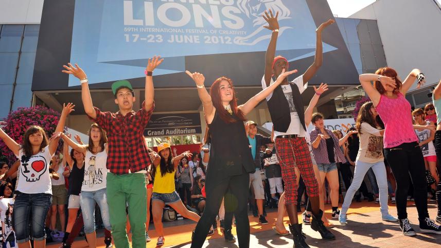 With the flag of Bangladesh at Cannes Lions