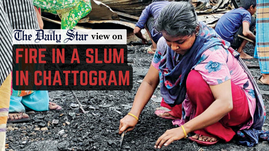 fire in a slum in chattogram