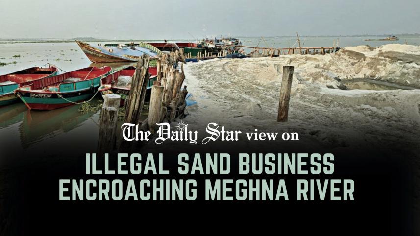 Illegal sand traders in Bangladesh