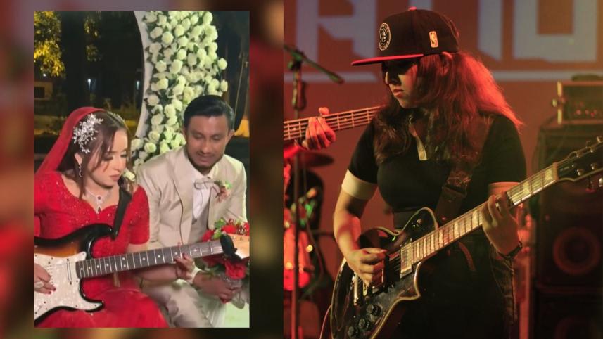 Guitarist delights the Internet, plays electric guitar at wedding