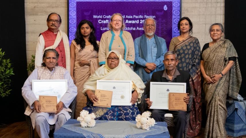 3 Bangladeshi craftsmen honoured with China’s WCC APR and Bangladesh’s Luna Shamsuddoha Award
