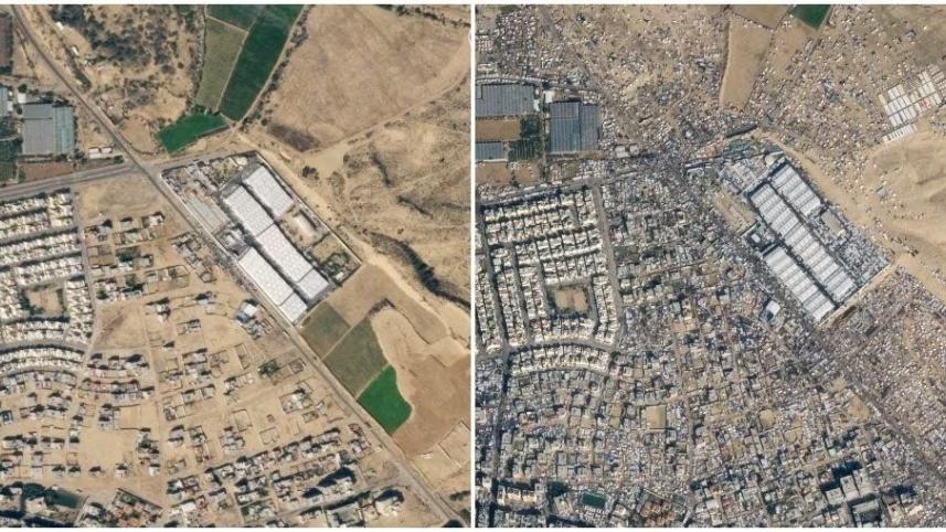 Rafah before and after 2023-2024