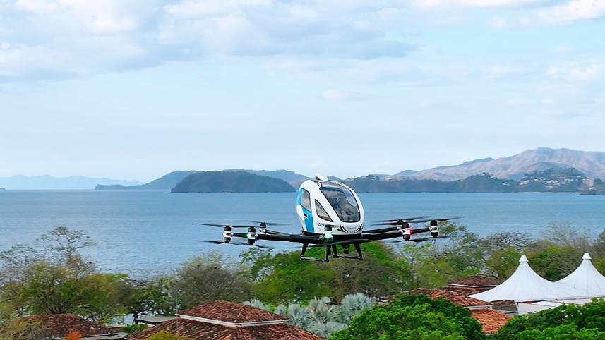 Flying taxi debut flight