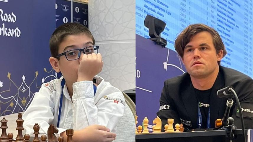 Faustino Oro, Magnus Carlsen