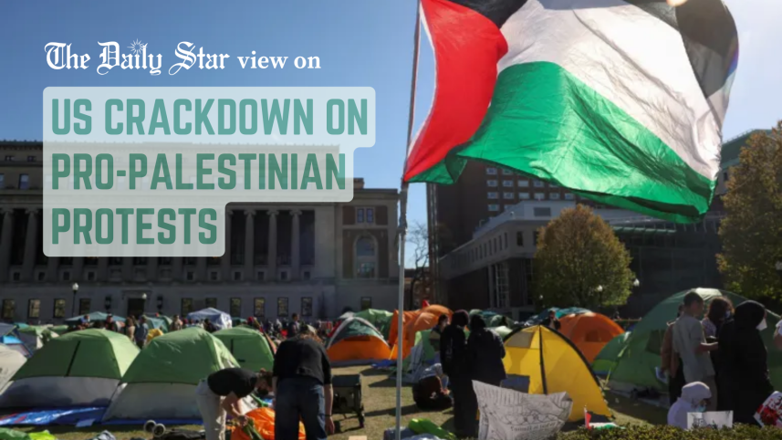us crackdown on pro-palestinian protesters