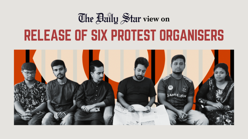 release of six student coordinators of quota reform protests