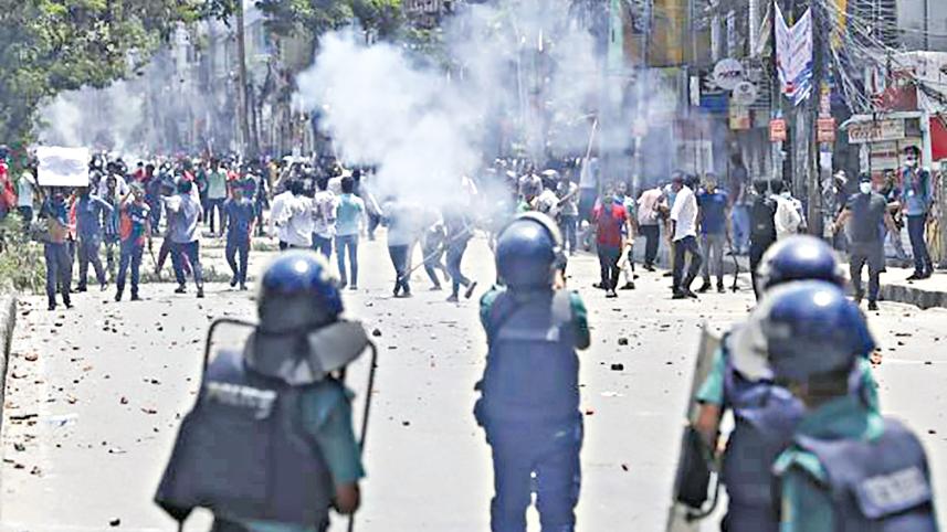 violence in Awami League ouster protests