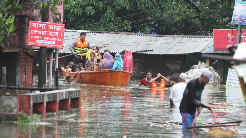 Flash flood in Feni August 2024