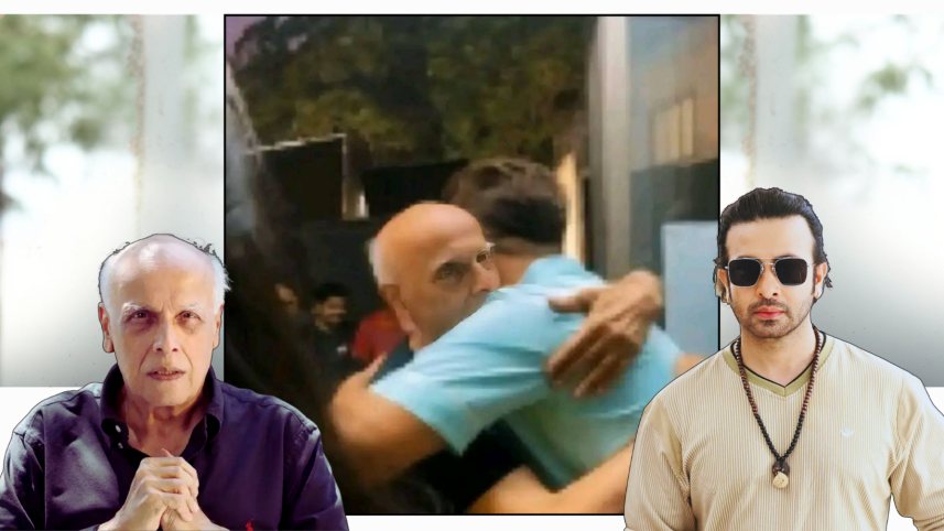 Mahesh Bhatt warmly welcomes Shakib Khan on set