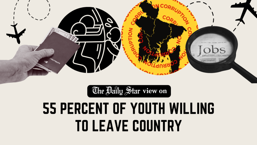 55 percent of youth willing to leave country
