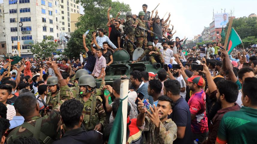 Military with general public