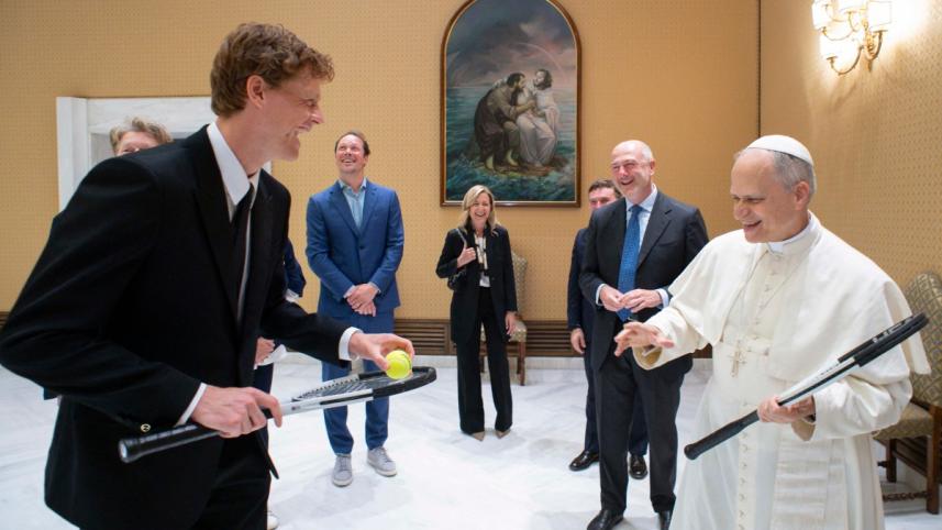 Jannik Sinner meets Pope Leo 