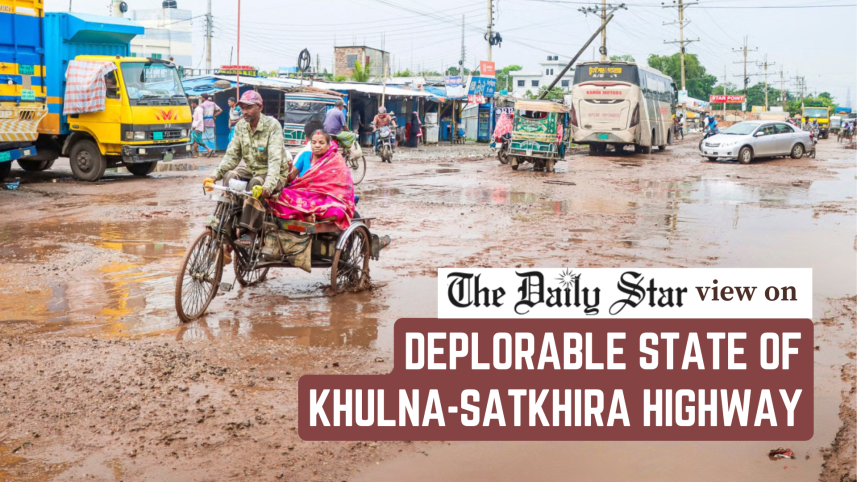 Woeful state of a national highway