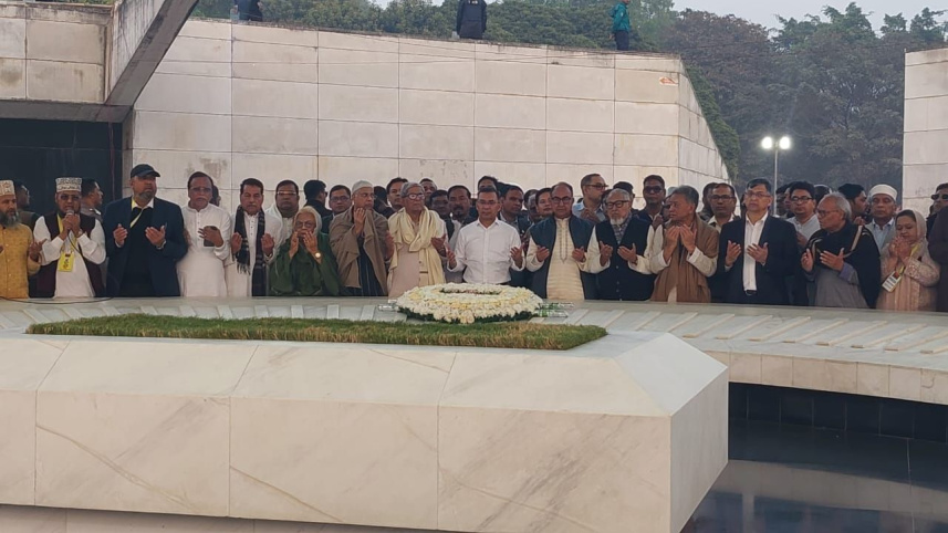 Tarique Rahman visits Ziaur Rahman grave